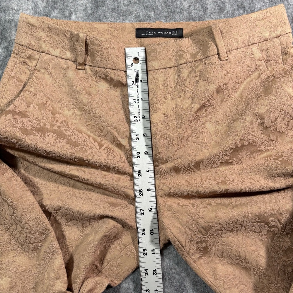 Zara Womens Mustarc Colored‎ Designed Skinny Pants Size S - Picture 7 of 13